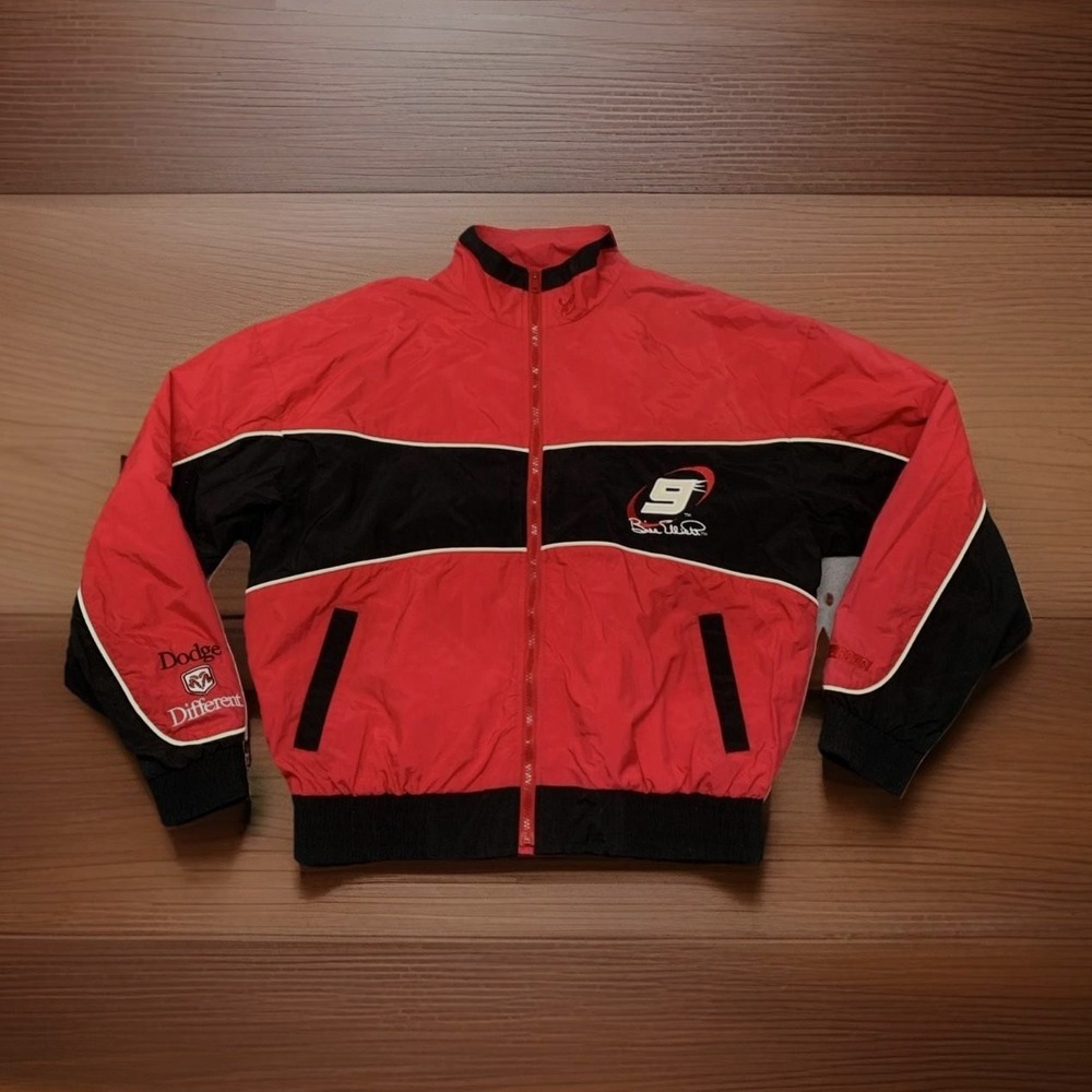 Vintage 90s Bill Elliott NASCAR Jacket Racing Chase Authentics Men's Medium NEW